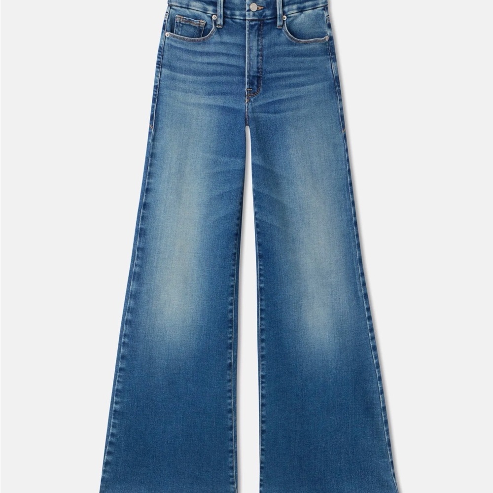 Good American Medium Blue Good Petite Palazzo Jeans